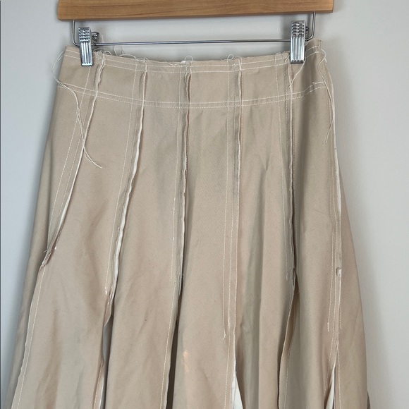 Zara Pleated Maxi Skirt Western Boho Lagenlook Size Small - Picture 7 of 14